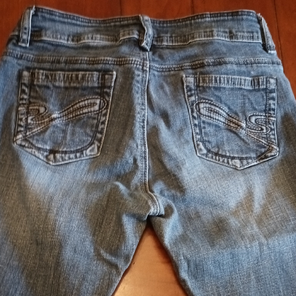 Stetson Blue Boot Cut Jeans with Decorative Stitching